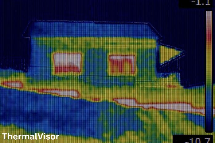 thermal image of a building